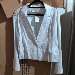 Nwt $1144 Sz 40 French Women's White Checks Blazer